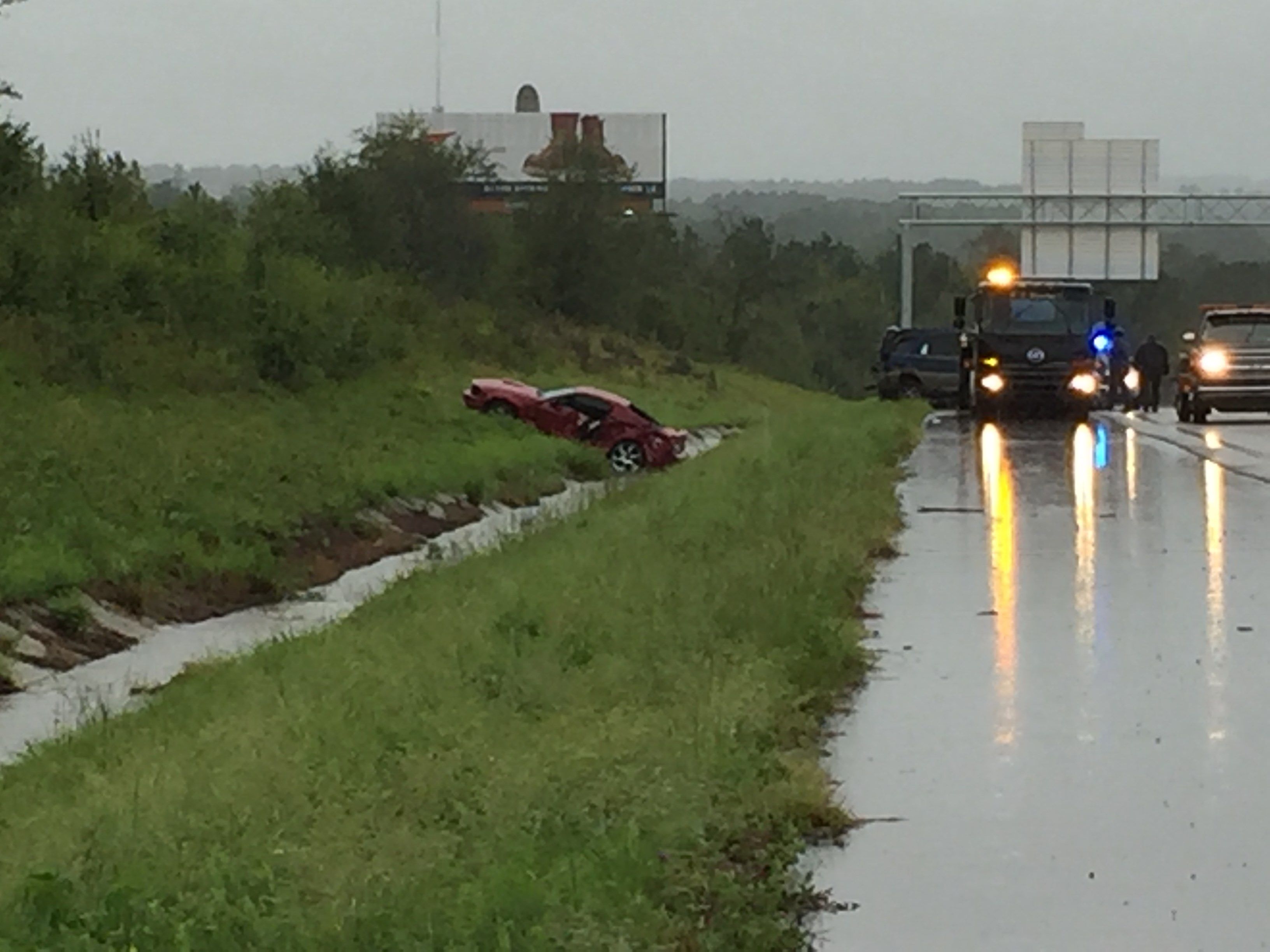 Crews on scene of accident on Bobby Jones at Deans Bridge