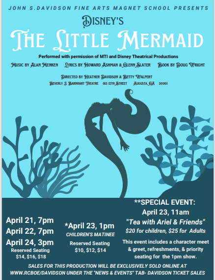 Davidson Fine Arts presents The Little Mermaid production