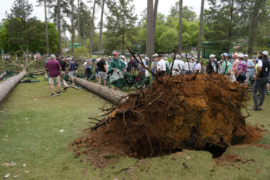 No injuries after three trees fall between 16th and 17th holes at Augusta National Golf Club