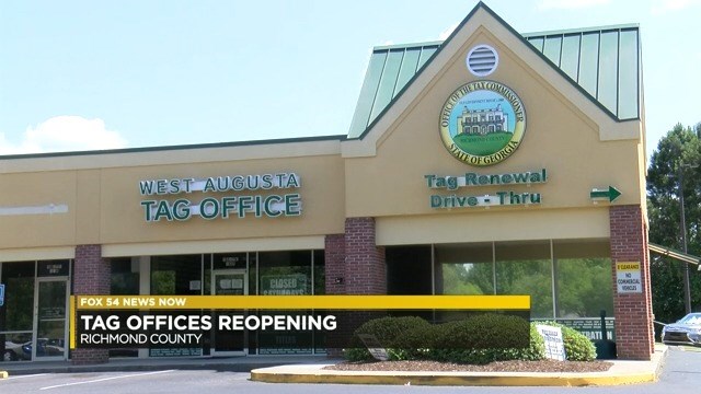 Augusta tag office locations will re-open Monday - WFXG