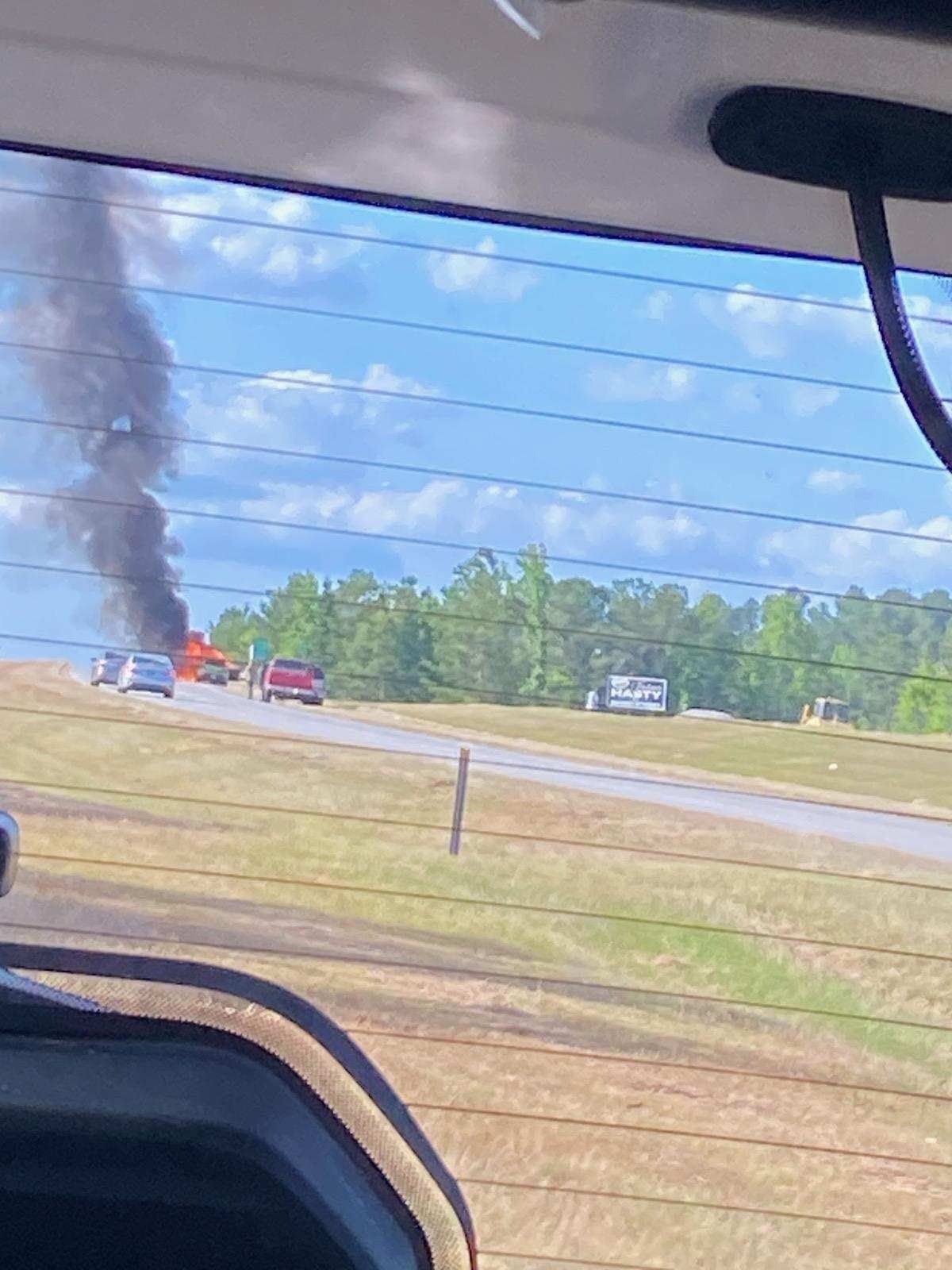 UPDATE Fire Officials confirm no injuries after vehicle fire on Jimmie Dyess Pkwy WFXG