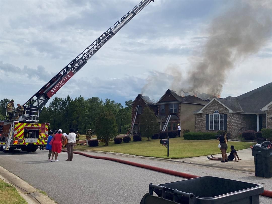 Augusta Fire responding to house fire on Woodville Rd. WFXG