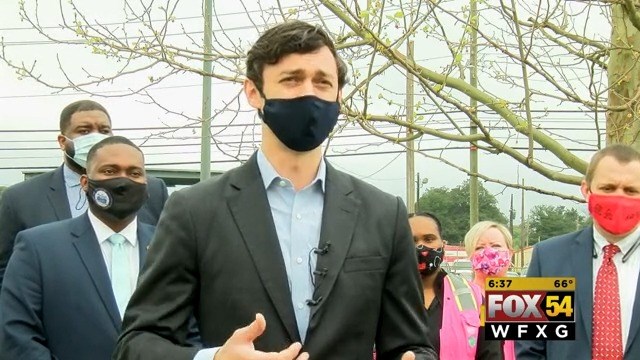 Sen. Ossoff visits vaccination site in Augusta