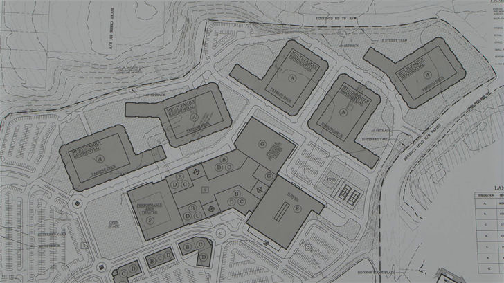 Architectural layout for Regency Mall revitalization.