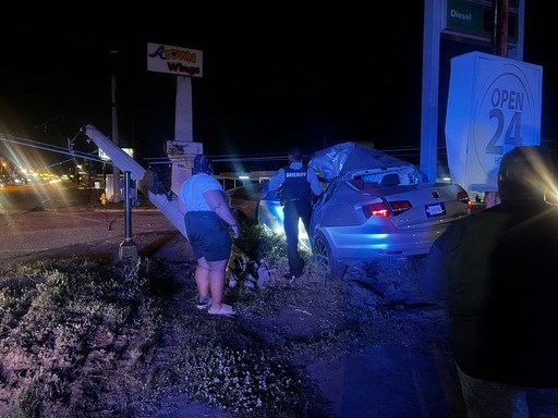 Crash Causes Power Outages And Line Pole To Fall On Peach Orchard Rd ...