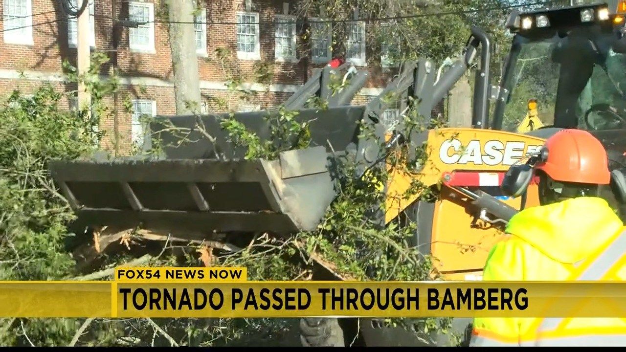 Bamberg begins to clean up after tornado hits - WFXG