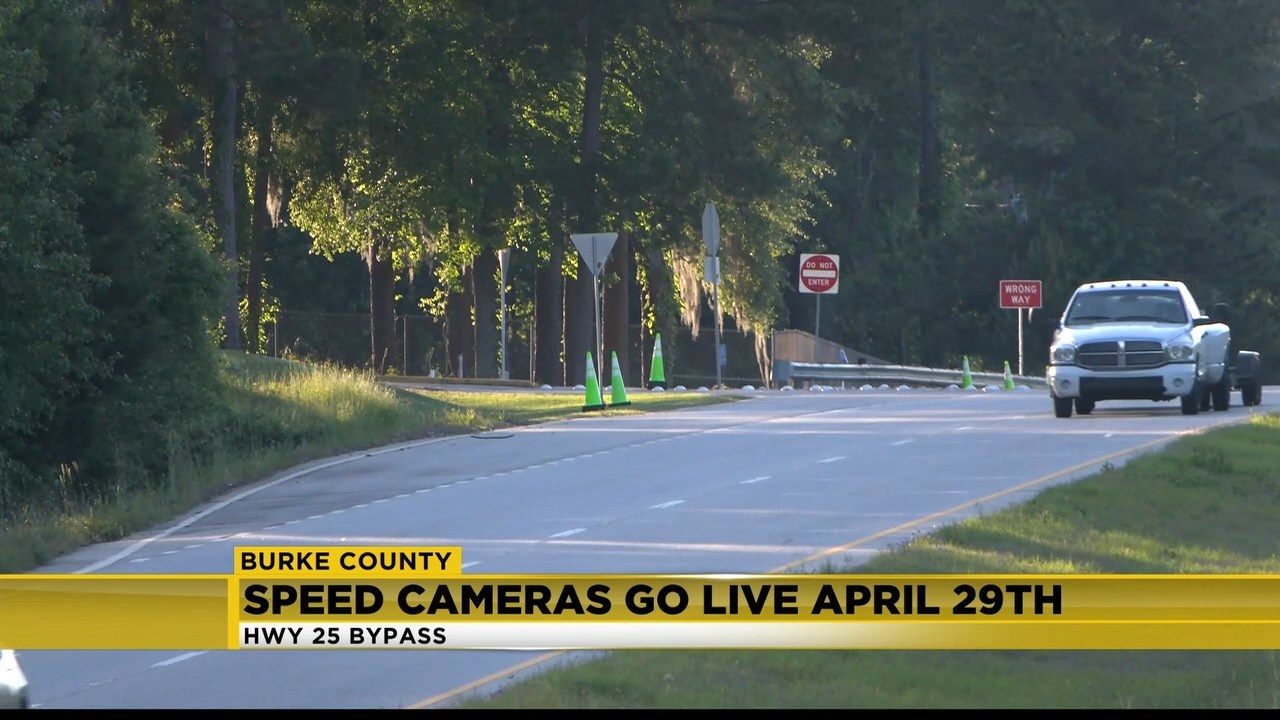 Speed cameras on highway 25 bypass go live April 29 - WFXG